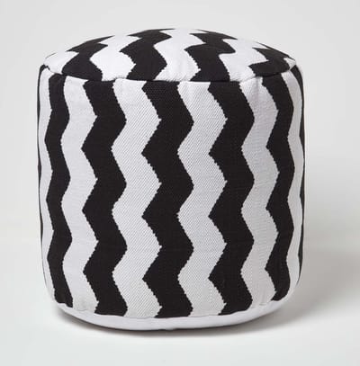 Homescapes Designer Kruk Poef Chevron rond