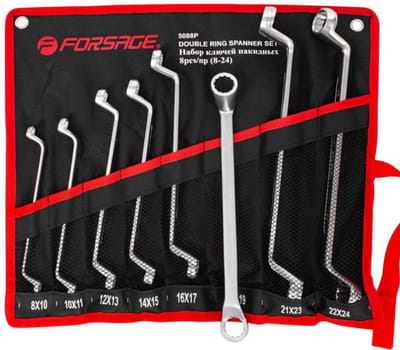 FORSAGE F-5088P Serie - Geplaatste Ringsleutel Set - 8-24 mm - 8 delig