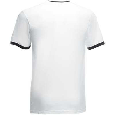 Fruit Of The Loom Heren Ringer T-shirt met korte mouwen S (Wit/Zwart)