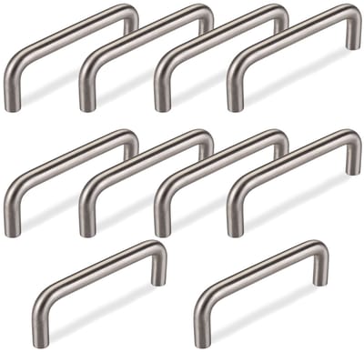 10 x Meubelgreep BG03e Boorgatafstand 96 mm geborsteld Beugelhandgreep van SOTECH