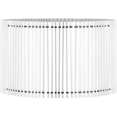 Home Sweet Home - Papieren Gevouwen Lampenkap - Cilindrisch - White - ø40 x 20 cm - E27 fitting - Voor Staande Lamp - Ontworpen voor woonkamer en