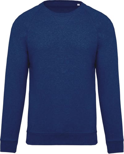 Kariban Heren Organische Raglan Sweatshirt (Oceaan Blauwe Heide)