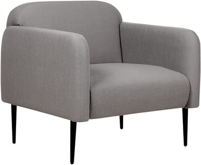 STOUBY - Fauteuil - Grijs - Linnen