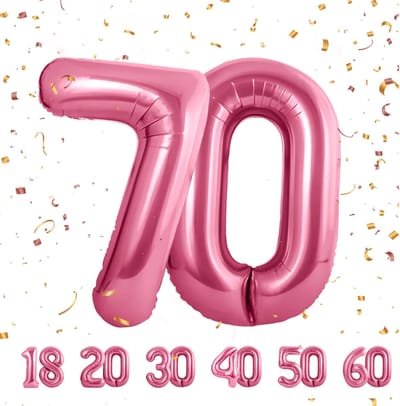 Grote 40 Inch Folieballon Nummer 70 Verjaardag Roze