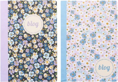 Kangaro schriften - B'LOG FLOWERS - formaat A4 - met ruit 5mm - 2 stuks