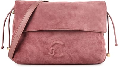 COCCINELLE Leren schoudertas Lidia Handbag Suede Leather / Smooth Leather Wint. Rose / W. Ros (rood)paars