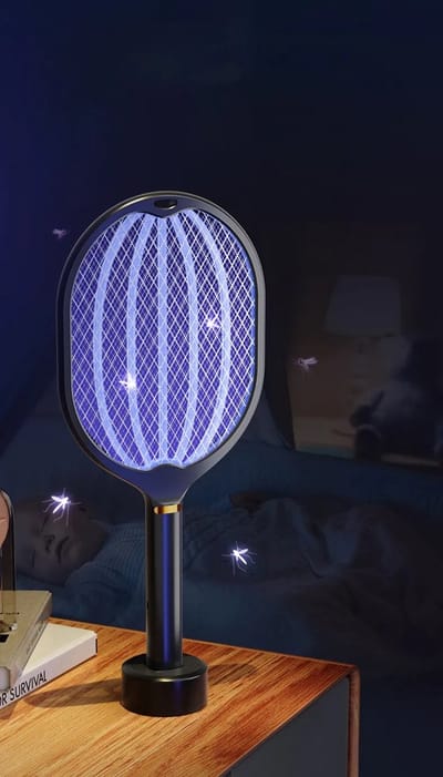 VP23-P2 : Elektrische vliegenmepper/vanger, ultraviolet ledlamp, vliegenlamp, staand, handgehouden of hangend, usb