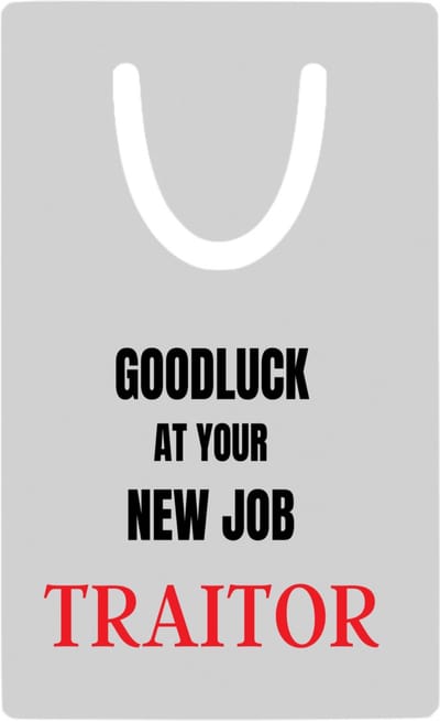 Hacebo® - Goodluck at your new job fucking traitor metalen boekenlegger - Afscheid bedank cadeau - collega - werknemer - cadeau - kado - afscheid - nieuwe baan Bladwijzer boekenleggers - 7.6 cm x 5cm