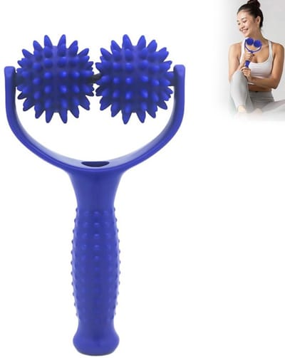 Dailygoods- Massageroller met handvat - 3-in-1-set met verwisselbare