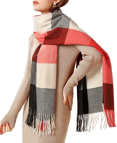 Dailygoods- Pashmina Sjaal - Warm en Comfortabel - Gekareerd - 70x180cm - Voor Dames/Heren - 100% Polyester