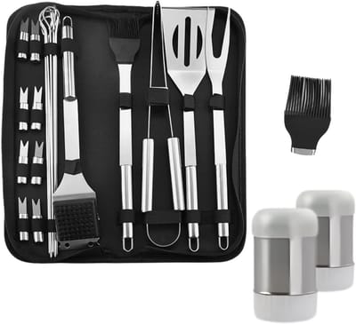 Barbecue Gereedschapset - BBQ Accessoires - Buiten Koken - 28 Delig - 20.5 x 40 x 40 cm - Multi