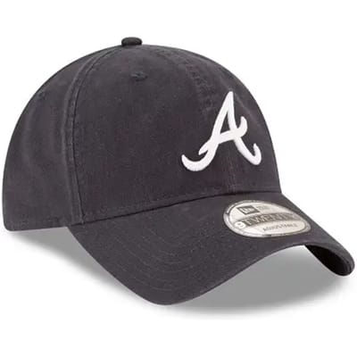 New Era - Dad Cap - Atlanta Braves MLB Core Classic Dark Grey 9TWENTY Adjustable Cap