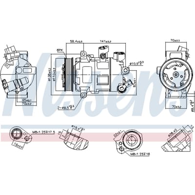 Compressor airconditioning NISSENS 890607