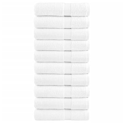 vidaXL - Badhanddoeken - SOLUND - 10 - st - 600 - g/m² - 100x150 - cm - wit