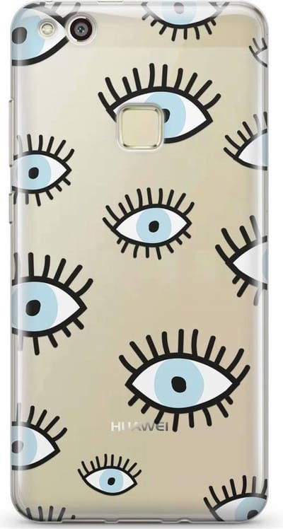 Casimoda® hoesje - Geschikt voor Huawei P10 Lite - Ogen Print - Siliconen/TPU - Soft Case - Blauw - Geen opdruk