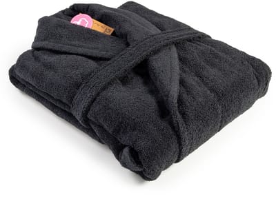 ARTG® Robezz - Badjas Sjaalkraag - 100% Badstof Katoen - Zwart - Black - Maat XXXL - (3XL)