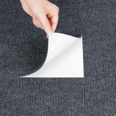 Zelfklevende Tapijttegels 30x30CM - Wasbare Grijze Tapijttegels voor Thuis en Kantoor - Antislip Vloertegels voor Woonkamer, Slaapkamer en Hal, 4 Stuks