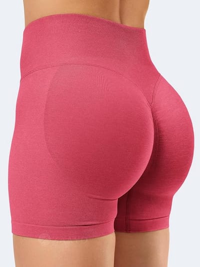 Sportshorts voor dames, korte sportbroek met hoge taille, scrunch shorts voor dames L