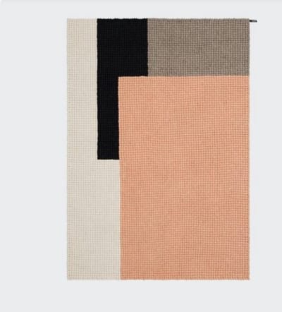 Myfelt - Vilten Vloerkleed 'Cube' - 160 x 230cm - oudroze grijs zwart offwhite