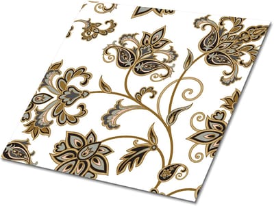Tulup PVC Tegels - Bloemendecoratie Vinyl Tegels - 30 cm x 30 cm - Wit Vinyl Wandtegels - Set van 9 - Vinyl Tegels Zelfklevend - Kinderen Plaktegels - Wand PVC Tegels - Plaktegels keuken en Badkamer