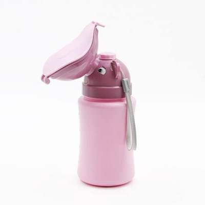 Draagbaar Urinoir - Plas Potje - Reizen met Kinderen - Lekvrij Ontwerp - 500ml Capaciteit - Roze