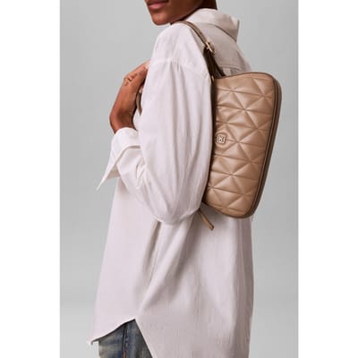 Calvin Klein Quilted Small Shoulder Bag Desert Taupe Size: OS | Handbags Outlet | Dames | Beige