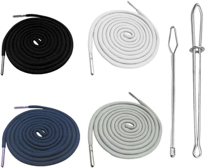 Solidchoice- Trekkoord 140 cm - Uittrekbare Sleutelhanger - Koord - Vervanging voor Broekband - Polyesterband met Metalen Uiteinden - Ideaal voor Sportkleding - Kledingkoord