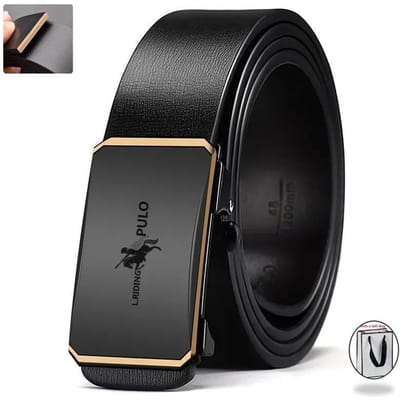Nouveau Hommes haute qualité ceinture boucle automatique ceinture en cuir pour hommes or