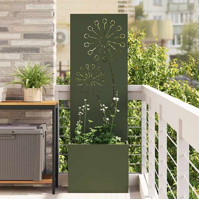 vidaXL - Tuin - Privacy - Scherm - Fretwerk - Olijfgroen - 50 - x - 32 - x - 150 - cm