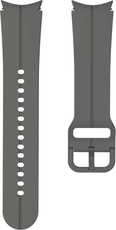 Siliconen bandje - geschikt voor Samsung Galaxy Watch 7 / Watch FE / Watch 6 / Watch 6 Classic / Watch 5 / Watch 5 Pro / Watch 4 / Watch 4 Classic - donkergrijs