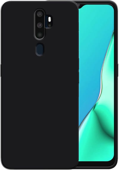 Smartphonica Siliconen hoesje voor OPPO A9 2020 case met zachte binnenkant - Zwart geschikt voor OPPO A9 (2020)