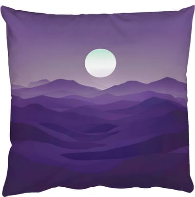 Sierkussens - Kussentjes Woonkamer - 50x50 cm - Heuvels - Paars - Mist - Zon