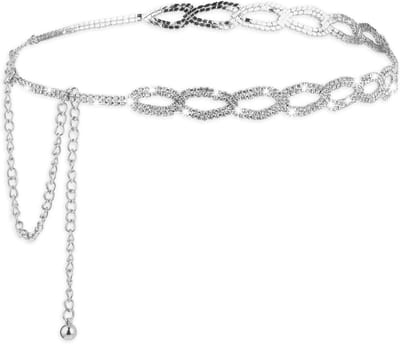 Verstelbare Kristallen Tailleband voor Dames - Glanzende Riem met Strass voor Jeans en Modeaccessoires