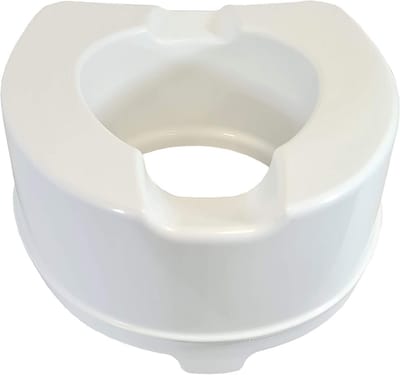 Toiletverhoger - Zitting verhogend - Zitten en opstaan - Anatomisch ontwerp - 14 cm hoog - Wit