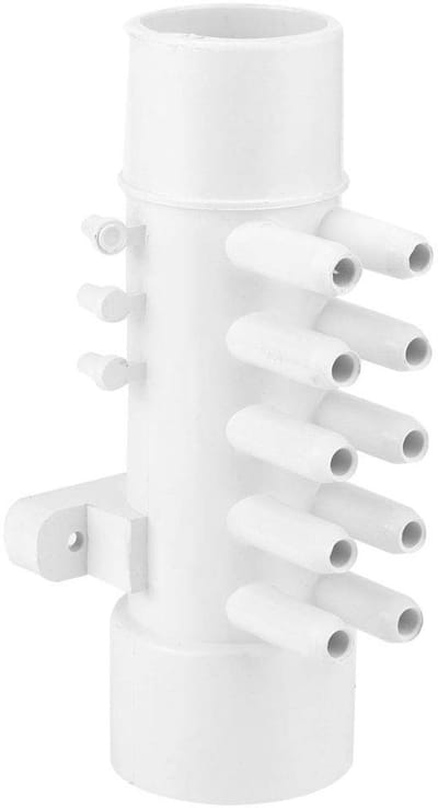 Dailygoods- Spruitstuk 10 Poorten - PVC Connector 1,5 inch - Zwembad Sanitair - Afmetingen 17,5 x 8,5 x 8 cm - Geschikt voor Spa en Hot Tub - Gloednieuw - Zwembadconnector