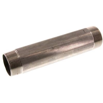 R 1 1/2'' RVS Dubbele Pijpnippel 20 Bar DIN 2982 - 200mm - FL2S-M-ST-112R-200L
