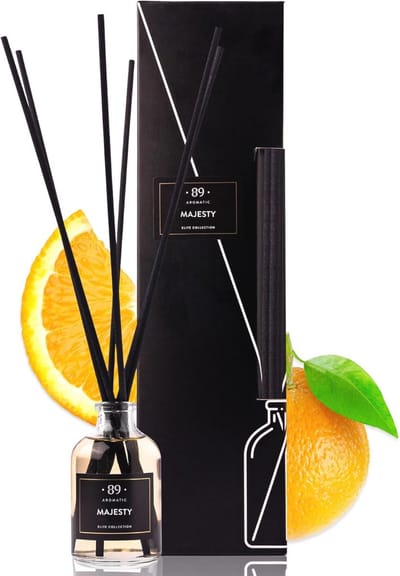 Luxe Geurstokjes Set met Mandarijn Kumquat Geur - Intensieve Ruimteverfrisser voor Thuis