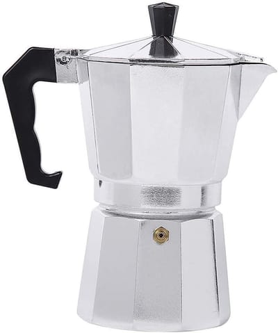 Koffiezetapparaat Pot - Percolator Moka - Klassieke Koffie Maken - Aluminium Kookplaat Model - 9 Kops - Zilver