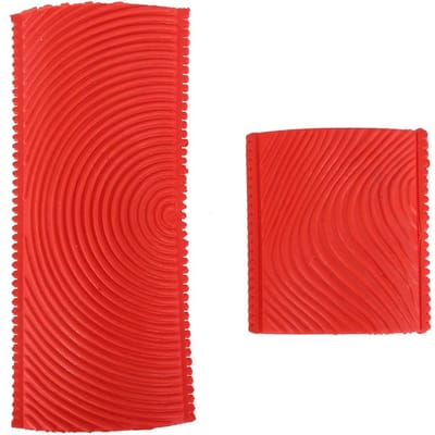 2 Stuks / Set Rubber Houtnerf Effect Kwasten Schildergereedschap DIY Muurdecoratie