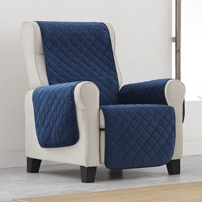 Belmarti Velvet fauteuilbeschermer - 55 cm - Blauw