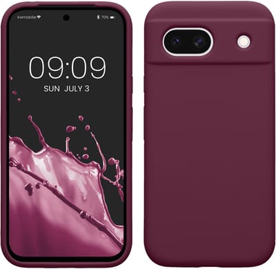 kwmobile telefoonhoesje geschikt voor Google Pixel 8a - Hoesje met siliconen coating - Smartphone case in magenta-lila