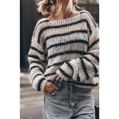 Mikuta The Striped Mohair Knitted Sweater Größe: M | Pullover Outlet | Damen