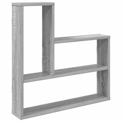 vidaXL - Wandplank - Grijs - Sonoma - 60 - x - 11 - x - 60 - cm - Bewerkt - hout