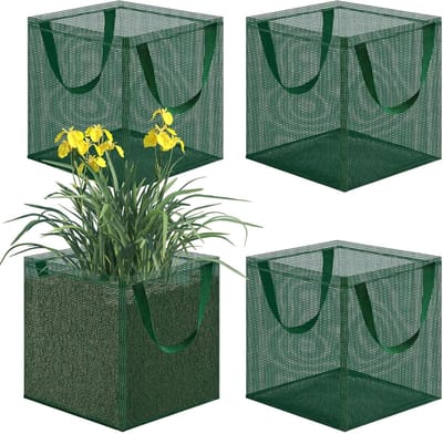 Waterplantenmand - Netmand Plantenbak - Vijverbeplanting - Wortelventilatie Ontwerp - 18 x 18 x 18 cm - Groen