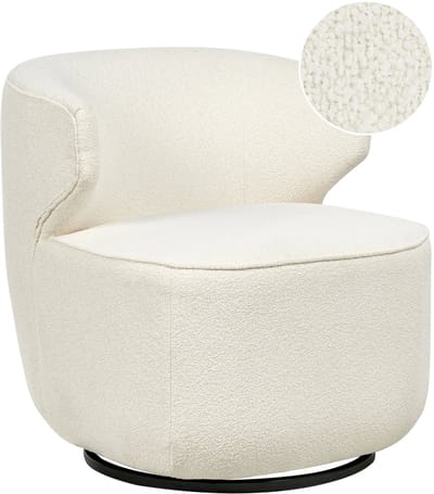 MOLLEBY - Fauteuil - Off-white - Bouclé