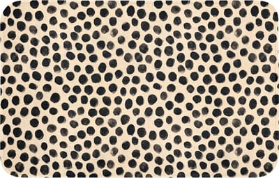 Badmat 80x50 cm - Antislip - Stippen - Patroon - Zwart - Badmatten voor badkamer - Badkamermat - Douchemat - Badkamer mat