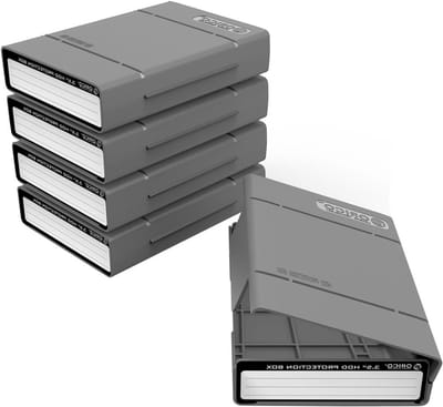 Set van 5 Beschermhoezen voor 3.5 Inch Hard Drives en SSD's - Schokbestendige Opbergtas voor Gegevensopslag, Compatibel met Diverse Merken zoals Seagate en Toshiba