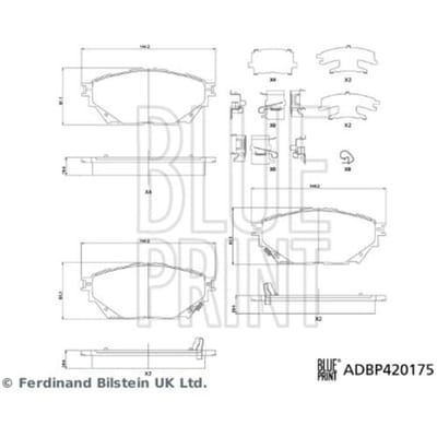 Remblokkenset, schijfrem BLUE PRINT ADBP420175