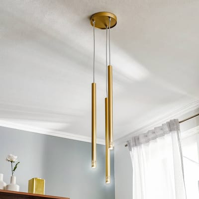 SIGMA Hanglamp Sopel Laser, 3-lamps, goud