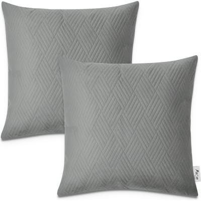 Kussensloop Chino antraciet 45x45 cm, 2 stuks